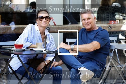 Amsterdam 12 juli 2025
Hens Bagijn met zijn vrouw op terras in Amsterdam zuid