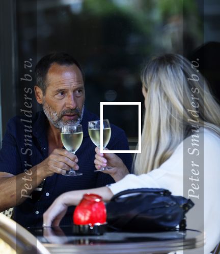 Amsterdam 17 juli 2025
Johnny van t Schip en Danielle  Zwanikken op terras en op straat in het centrum van Amsterdam.