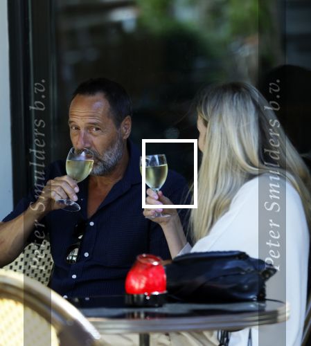 Amsterdam 17 juli 2025
Johnny van t Schip en Danielle  Zwanikken op terras en op straat in het centrum van Amsterdam.