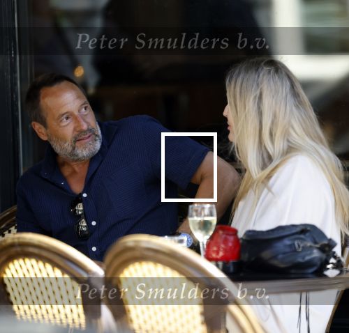 Amsterdam 17 juli 2025
Johnny van t Schip en Danielle  Zwanikken op terras en op straat in het centrum van Amsterdam.