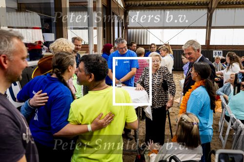 Den Haag 5 juli 2025
Hare Koninklijke Hoogheid Prinses Beatrix der Nederlanden heeft op zaterdagmiddag 5 juli het 60-jarig jubileum van de Stichting Paardrijden voor Gehandicapten (SPG) op de Madurodam Manege in Den Haag bijgewoond.