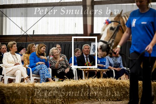 Den Haag 5 juli 2025
Hare Koninklijke Hoogheid Prinses Beatrix der Nederlanden heeft op zaterdagmiddag 5 juli het 60-jarig jubileum van de Stichting Paardrijden voor Gehandicapten (SPG) op de Madurodam Manege in Den Haag bijgewoond.