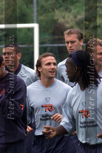 Hoenderloo 15 augustus 2000
1e training Nederlands elftal onder leiding van Louis v Gaal 
Boudewijn Zenden