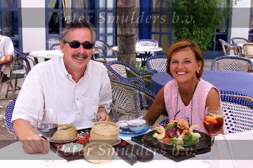 Marbella 31 juli 2001
Huub Schalkwijk met zijn vrouw
