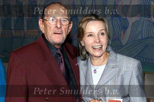 AMSTERDAM 28 augustus 2001
Surprise feestje voor  Joop Doderer vanwege zijn 80e verjaardag samen met Diana Dobbelman
