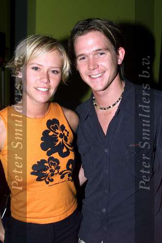 Amsterdam 14 juni 2001
Presentatie van het nieuwe internetbedrijf van Johnny de Mol  met zijn nieuwe vriendin Liesbeth Kamerling Zij speelt ook in GTST