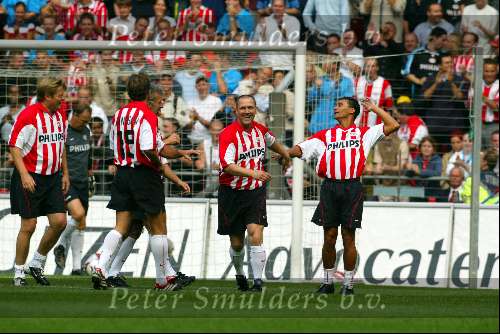 Eindhoven 6 augustus 2002
Opening PSV stadion met de oud spelers 1988
Erik Gerets Gerald Vanenburg Anton Janssen Soren Lerby  Jan Heintze Berry v Aerle