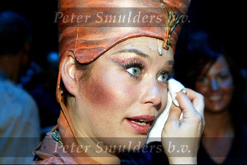 Scheveningen 3 augustus 2003
Laatste voorstelling van Aida in het circustheater.
Antje Monteiro  huilen