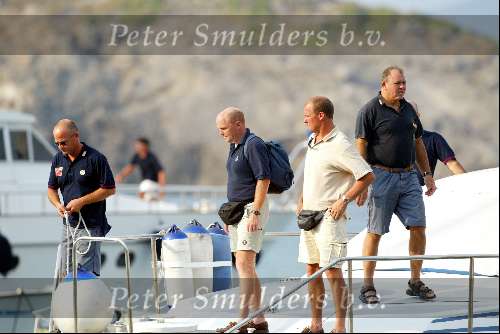 Porto Ercole 6 augustus 2003
Beveiliging van de Jumbo VI