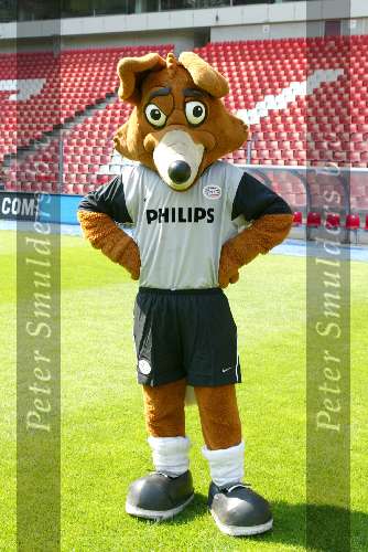 Eindhoven Juli 2003
Presentatie PSV Seizoen 2003/2004
Phoxy mascotte met PSV uit-shirt