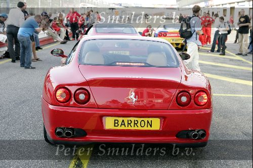 Zandvoort 7 augustus 2004
Robert Schoemacher en Jacky Ickx op circuit zandvoort in Ferari
