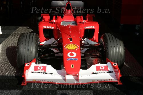 Zandvoort 7 augustus 2004
Ferrari Michael Schumacher op circuit zandvoort met