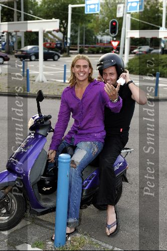 Amsterdam 3 augustus 2004
Premiere circus Renz. Jacob Krabbe op scooter
