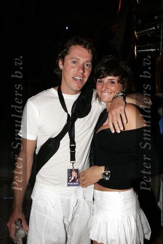 Curacao 13 augustus 2004
Marco Borsato optreden op Mambo Beach.    
Lieke v Lexmond met Jeroen