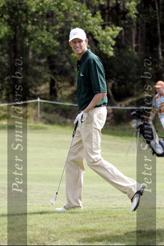 Hilversum 4 augustus 2004
Maarten Lafeber  op de pro-am van de klm open op de hilversumse golfclub.