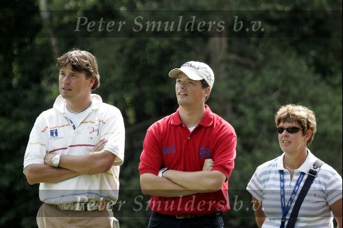 Hilversum 4 augustus 2004
Robert Jan Derksen met Pepijn Kokke en Corrie Kokke op de pro-am van de KLM open op de hilversumse golfclub.