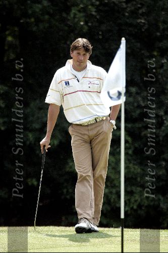 Hilversum 4 augustus 2004
 Robert Jan Derksen en Pepijn Kokke op de pro-am van de klm open op de hilversumse golfclub.