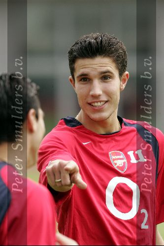 Amsterdam 31 juli 2004 
Robin v Persie tijdens traing bij Arsenal
