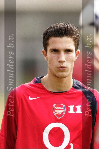 Amsterdam 31 juli 2004 
Robin v Persie tijdens traing bij Arsenal