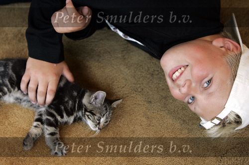 Hilversum 3 augustus 2005
Andre Hazes jr  met  poes