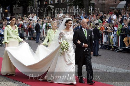 Noordwijk 27 augustus 2005
Trouwen Prins Pieter Christiaan en Anita v Eijk.
Anita met vader