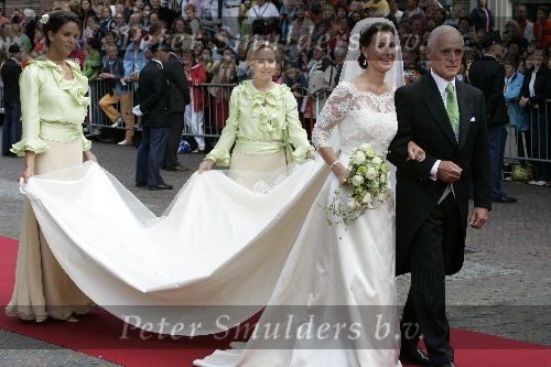 Noordwijk 27 augustus 2005
Trouwen Prins Pieter Christiaan en Anita v Eijk.
Anita met vader
