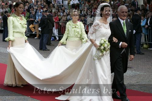 Noordwijk 27 augustus 2005
Trouwen Prins Pieter Christiaan en Anita v Eijk.
Anita met vader