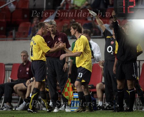 Amsterdam 27 juli 2005
Ajax-Arsenal 0-1 tijdens amsterdam tournament.
Dennis Bergkamp en Arsene Wenger