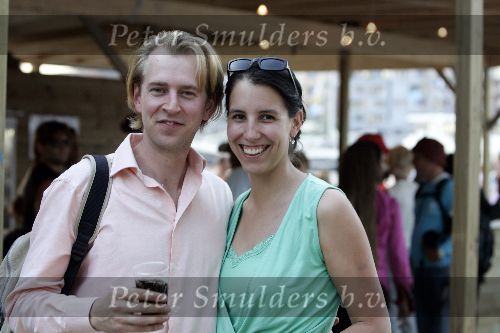 Amsterdam 18 augustus 2005
Deelnemers aan het Blok op sail.
Merel en Rogier
Het Blok 2005