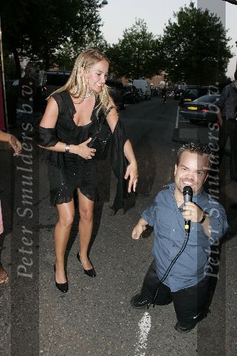 Amsterdam 31 augustus 2005
Presentatie Glamour en Lady card in Amstel hotel.
Peggy Vreijens met Edwin Liliput(Veronica)