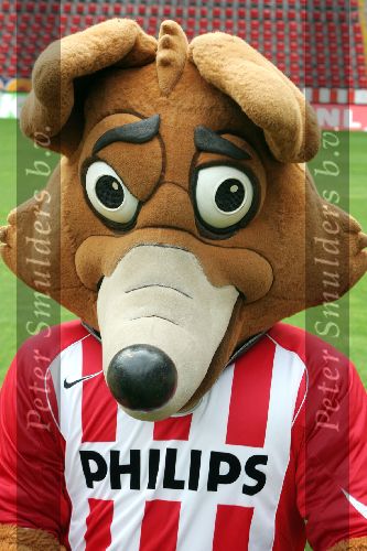 Eindhoven, 8 Augustus 2005 
Perspresentatie Selektie PSV Seizoen 2005/2006
Phoxy, mascotte van PSV