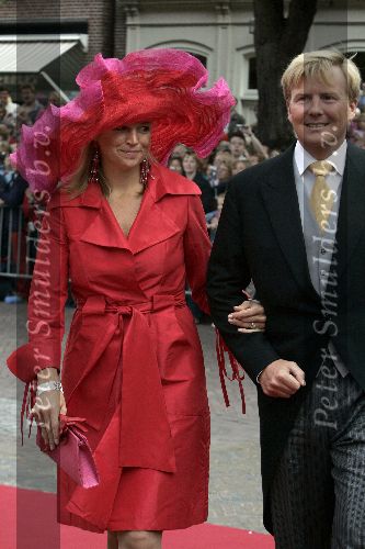 Noordwijk 27 augustus 2005
Trouwen Prins Pieter Christiaan en Anita v Eijk.
Maxima met Prins Willem Alexander