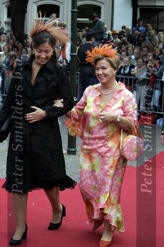 Noordwijk 27 augustus 2005
Trouwen Prins Pieter Christiaan en Anita v Eijk.
Prinses Cristina met dochter Prinses Juliana