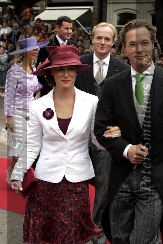 Noordwijk 27 augustus 2005
Trouwen Prins Pieter Christiaan en Anita v Eijk.
Prinses Margarita en Prins Jaime