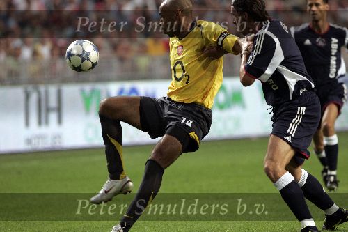 Amsterdam 27 juli 2005
Ajax-Arsenal 0-1 tijdens amsterdam tournament.
Thierry Henry en Grygera