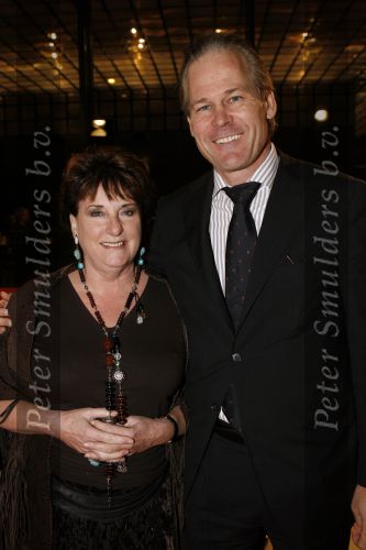Hilversum 1 december 2006
Opening gebouw beeld en geluid door koningin Beatrix. Catharine Keyl met vriend Maurits