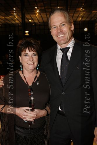 Hilversum 1 december 2006
Opening gebouw beeld en geluid door koningin Beatrix. Catharine Keyl met vriend Maurits
