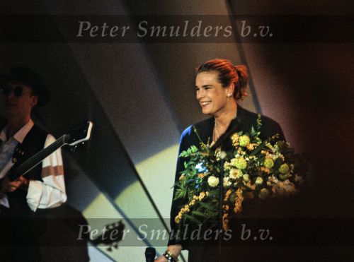 12 April 1990 Optreden Prinses Stephanie van Monaco voor Nederlandse TV