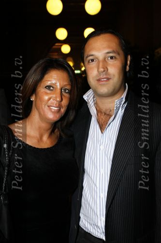 Amsterdam 9 november 2009
LAF Life after Football beurs  in de beurs van Berlage. Rachel hazes met vriend
Peter Smulders bv