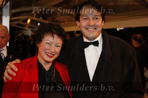 Amsterdam 16 november 2009
Premiere komt een vrouw bij de dochter in Tuschinski. Wilma Nanninga met man
Peter Smulders bv