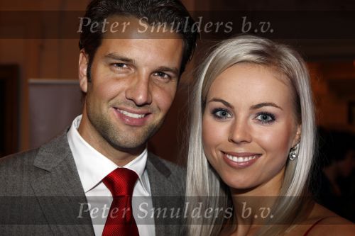 Amsterdam 18 november 2010
Presentatie van de beau monde awards  in het Amstel hotel. 
Bas Muijs met vriendin Sabine Vas Nunes