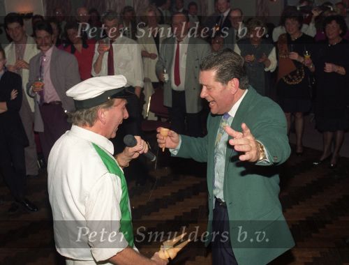 15 November 1991 De Zingende Ijscoman, Frddy Cornel bij het feest van de 50jarig Ger Lagendijk
Foto Peter Smulders BV