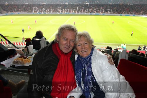 Amsterdam, 20 november 2010
AJAX-PSV, eindstand 0-0
Adriaan Aerts met Joke en Koos Alberts