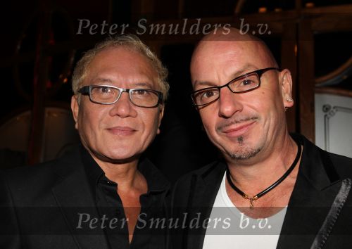 Amsterdam, 21 November 2010
Spiegeltent Palazzo. Hermand den blijker kookt met zijn staf voorBN-ers en genodigden.
Lonny Gerungen met partner Warren Bright
Foto Peter Smulders BV