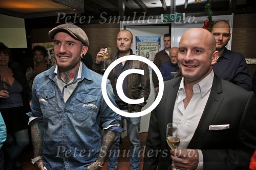 BAARN - In Restaurant Vuur is de perspresentatie gehouden van de nieuwe kerst cd genaamd Christmas Duets.  Met op de foto Ben en Dean Saunders. FOTO PETER SMULDERS BV