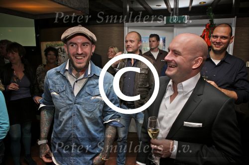 BAARN - In Restaurant Vuur is de perspresentatie gehouden van de nieuwe kerst cd genaamd Christmas Duets.  Met op de foto Ben en Dean Saunders. FOTO PETER SMULDERS BV