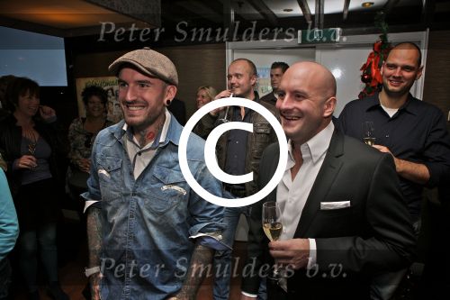 BAARN - In Restaurant Vuur is de perspresentatie gehouden van de nieuwe kerst cd genaamd Christmas Duets.  Met op de foto Ben en Dean Saunders. FOTO PETER SMULDERS BV