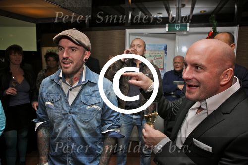 BAARN - In Restaurant Vuur is de perspresentatie gehouden van de nieuwe kerst cd genaamd Christmas Duets.  Met op de foto Ben en Dean Saunders. FOTO PETER SMULDERS BV