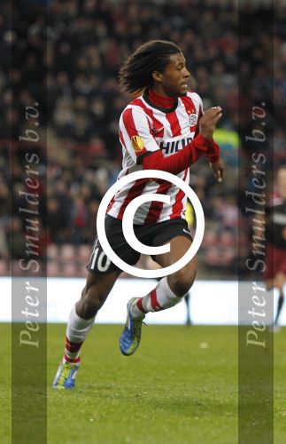 Eindhoven, 15 December 2011
PSV-Rapi Boekarest, eindstand 2-1
6e UEFA EuropaLeague wedstrijd
Georginio Wijnaldum
Foto Junior Smulders