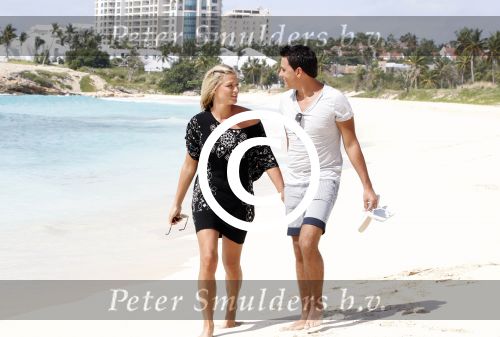 Sint Maarten 10 november 2011
Jan Smit en zijn vrouw Liza op het strand de dag voor hun trouwen.
Peter Smulders bv